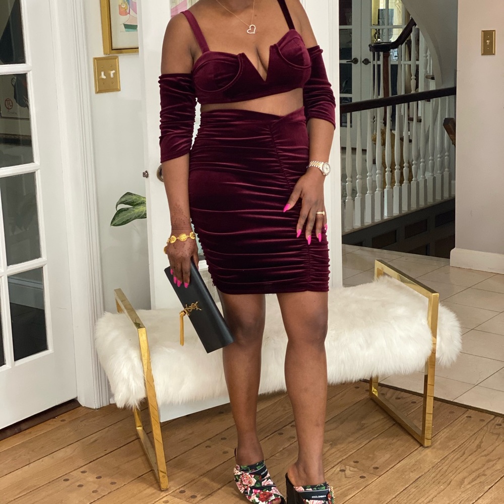 #102 Two piece velvet set